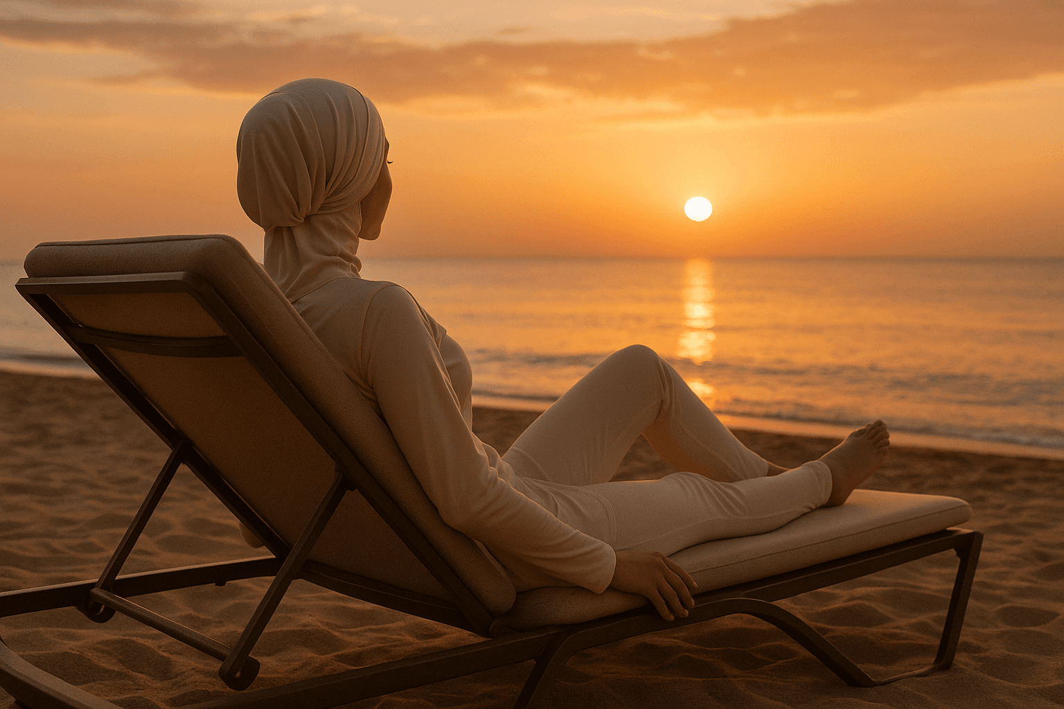 a-hijabi-woman-relaxing-on-a-family-beach