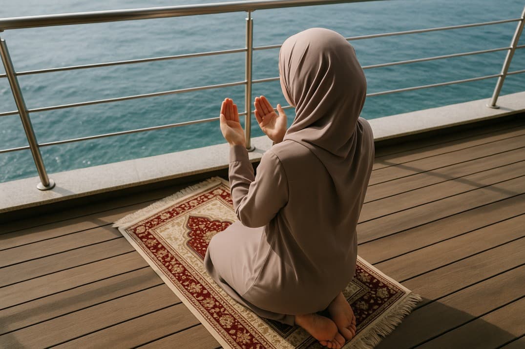 muslim-woman-praying-on-seaside-balcony